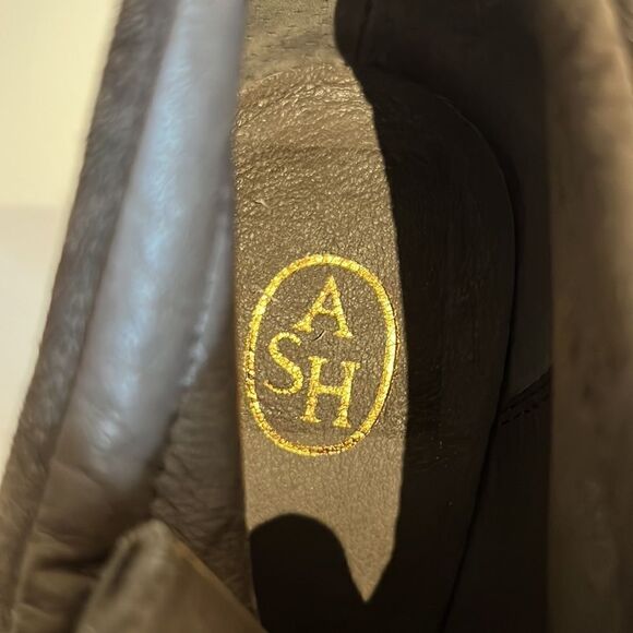 ASH Green Suede Lace Up High Heel Booties Size 39 EU/ 8 US - Picture 12 of 14